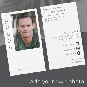 Carte de visite simple indépendant de photo