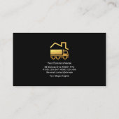 Carte De Visite Simple intemporel Retro Gold Truck Home Moving (Dos)