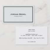 Carte De Visite Simple ivoire gris classique professionnel (Devant / Derrière)