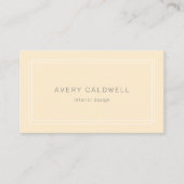 Carte de visite simple jaune beurre neutre AVERY (Devant)