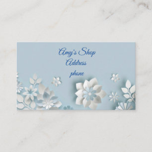 Carte De Visite Simple kitschy bleu clair 