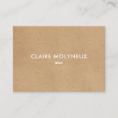 Carte De Visite Simple Kraft Modern Professional (Devant)