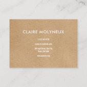 Carte De Visite Simple Kraft Modern Professional (Dos)