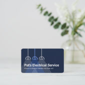 Carte De Visite Simple Lampshade lights Powers Your Business Name (Debout devant)