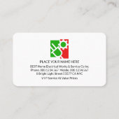 Carte De Visite Simple Lampshade lights Powers Your Business Name (Dos)