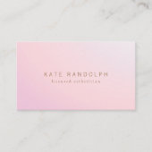 Carte De Visite Simple Lavande Rose Ombre Esthéticien (Devant)