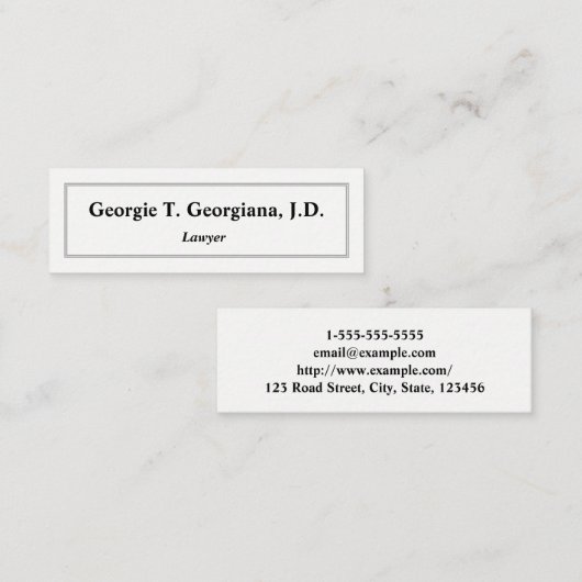 Carte de visite simple, léger, propre et (Devant / Derrière)