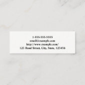 Carte de visite simple, léger, propre et (Dos)