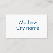 Carte De Visite simple lettre initiale monogramme ajouter votre no (Dos)