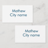 Carte De Visite simple lettre initiale monogramme ajouter votre no (Devant / Derrière)