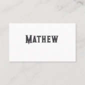 Carte De Visite simple lettre initiale monogramme ajouter votre no (Dos)