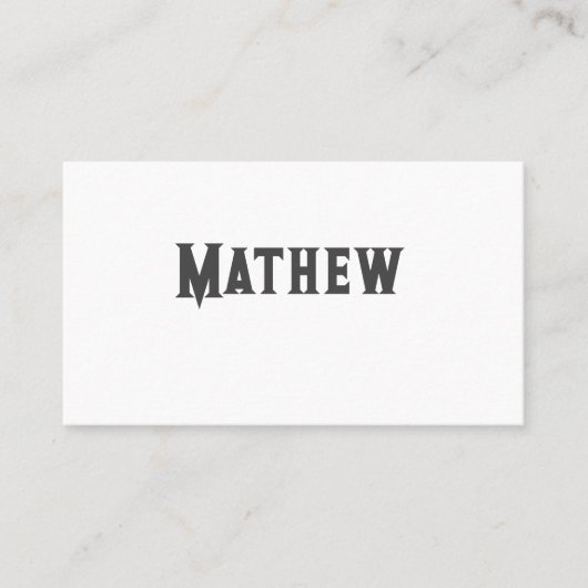 Carte De Visite simple lettre initiale monogramme ajouter votre no (Devant)