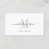 Carte De Visite Simple Life Coach Script Entreprise Moderne (Devant)