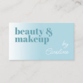 Carte De Visite Simple Light Aqua Ocean Sky Blue White Calligraphi (Devant)