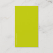Carte de visite simple lime, gris et blanc cercle (Dos)