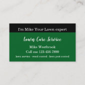 Carte De Visite Simple Local Lawn Care Service (Devant)