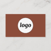 Carte De Visite Simple Logo and Text QR Code Terracotta (Dos)