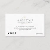 Carte De Visite Simple Logo de mise en scène de maison moderne noi (Dos)