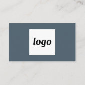 Carte De Visite Simple Logo et Texte Gris Charbon (Dos)