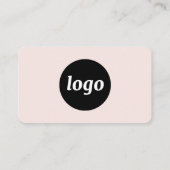 Carte De Visite Simple Logo et Texte Rose Pâle (Dos)