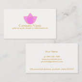 Carte de visite simple Lotus rose (Devant / Derrière)