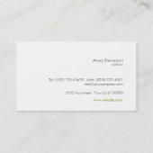 Carte De Visite Simple main verte Levée à la main Nature Blanc 1 (Dos)