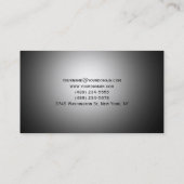 Carte de visite Simple Manager en noir clair (Dos)