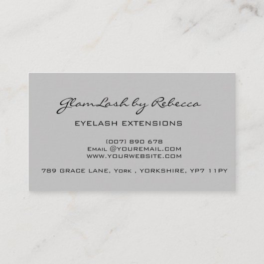 Carte De Visite Simple maquillage beauté Eyelash Lashes Parties sc (Dos)