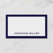 Carte De Visite Simple marine et typographie blanche (Devant)
