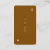 Carte De Visite Simple Marron Moderne Professionnel (Devant)