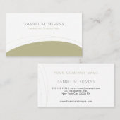 Carte De Visite Simple masculin moderne professionnel élégant beig (Devant / Derrière)