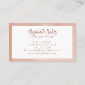 Carte de visite simple mélange floral pâtisserie (Dos)