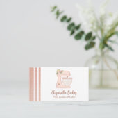 Carte de visite simple mélange floral pâtisserie (Debout devant)