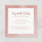Carte de visite simple mélange floral pâtisserie (Dos)