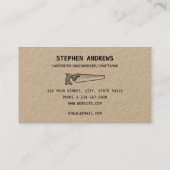 Carte De Visite Simple menuiserie Professionnel (Dos)