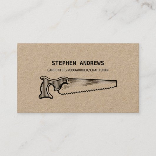 Carte De Visite Simple menuiserie Professionnel (Devant)