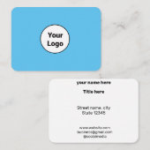 CARTE DE VISITE SIMPLE MINIMAL AJOUTER VOTRE LOGO TEXTE PERSONNALI (Devant / Derrière)