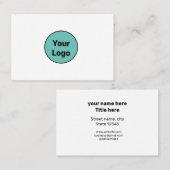 CARTE DE VISITE SIMPLE MINIMAL AJOUTER VOTRE LOGO TEXTE PERSONNALI (Devant / Derrière)