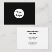 CARTE DE VISITE SIMPLE MINIMAL AJOUTER VOTRE LOGO TEXTE PERSONNALI (Devant / Derrière)