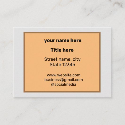 CARTE DE VISITE SIMPLE MINIMAL AJOUTER VOTRE LOGO TEXTE PERSONNALI (Dos)