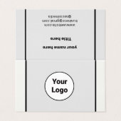 CARTE DE VISITE SIMPLE MINIMAL AJOUTER VOTRE LOGO TEXTE PERSONNALI (Extérieur déplié)
