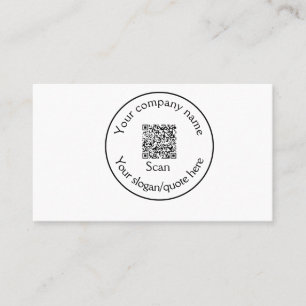Carte De Visite simple minimal ajoutez votre code Q R scan ajoutez