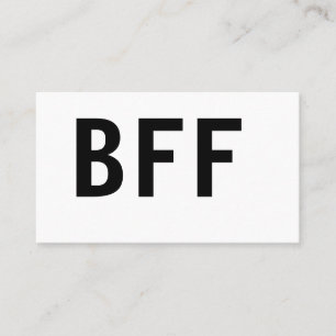 Carte De Visite Simple minimal BFF meilleures amies famille nom pe