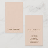 Carte de visite simple minimal de verticale de (Devant / Derrière)