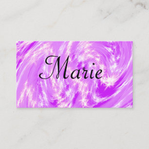 Carte De Visite simple minimal léger pastel rose ajoutez votre nom
