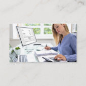 Carte De Visite Simple Minimal Modern Professional Logo Photo (Dos)