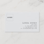 Carte De Visite Simple Minimal Modern Professional Logo Photo (Devant)