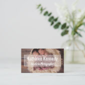 Carte De Visite Simple minimal moderne de photographie nouveau-née (Debout devant)