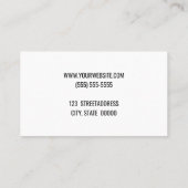 Carte De Visite Simple minimal moderne de photographie nouveau-née (Dos)