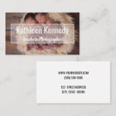 Carte De Visite Simple minimal moderne de photographie nouveau-née (Devant / Derrière)